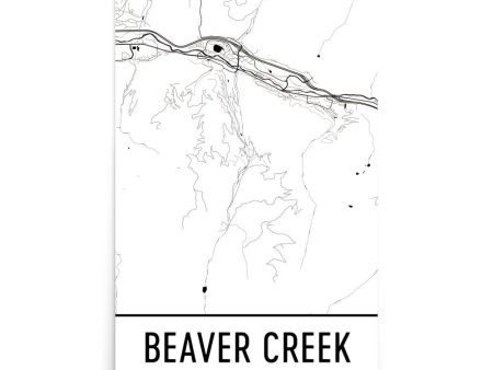 Beaver Creek CO Street Map Poster Online now