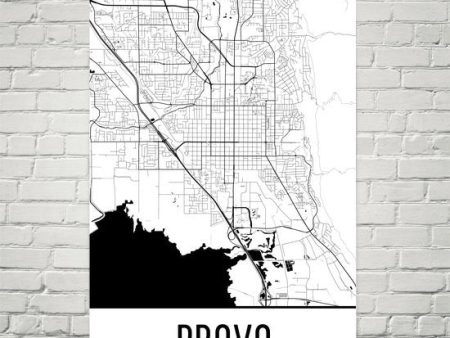 Provo UT Street Map Poster Sale