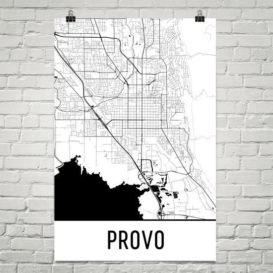 Provo UT Street Map Poster Sale