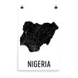 Nigeria Map Poster Sale