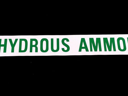 Decal - ANHYDROUS AMMONIA - Green on White - NH3 Safety Decal Cheap