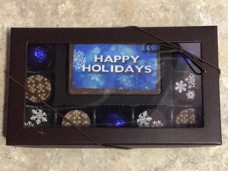 Happy Holiday 9 piece truffle box For Cheap