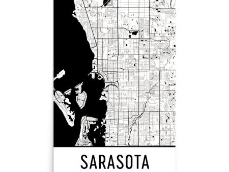 Sarasota Florida Street Map Poster For Discount