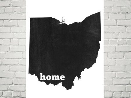 Ohio Home State Map Art For Sale