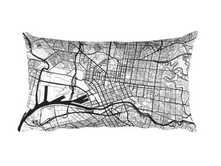 Melbourne Map Throw Pillow Cheap