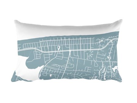 Bethany Beach Map Throw Pillow For Cheap