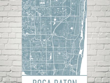 Boca Raton FL Street Map Poster Fashion