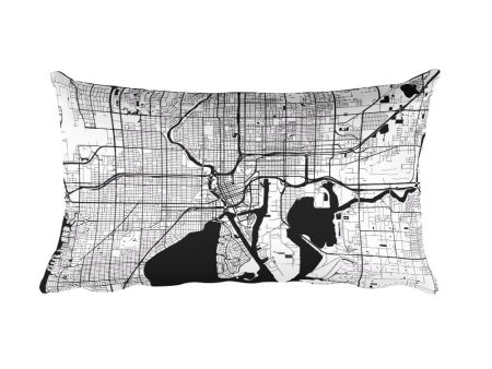 Tampa Map Throw Pillow Discount