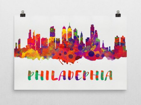 Philadelphia Skyline Art Print Online now