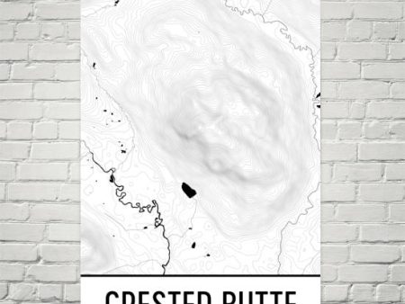 Crested Butte Topographic Map Art Online Sale