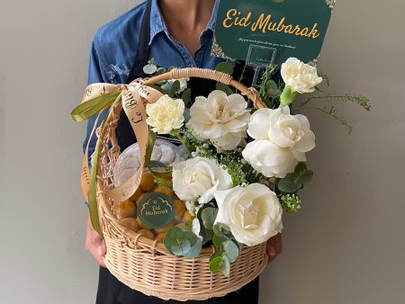 Eid Blossom Delights Rattan Basket on Sale