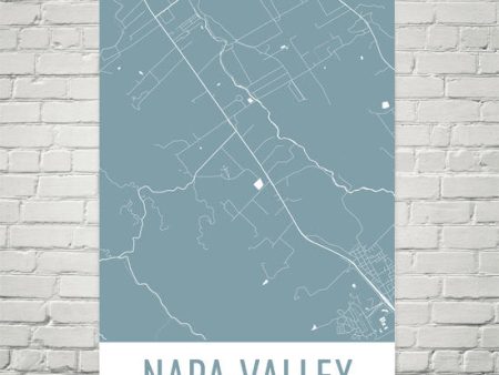 Napa Valley CA Street Map Poster Online