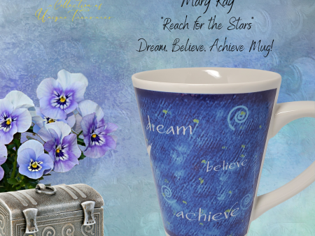 Vintage Mary Kay  Reach for the Stars  Dream, Believe, Achieve 14 oz. Mug - New in Box - Discontinued Online Sale