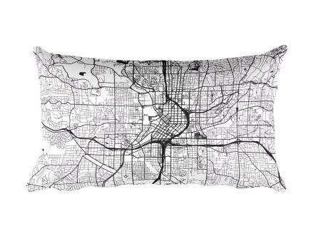 Atlanta Map Throw Pillow For Sale