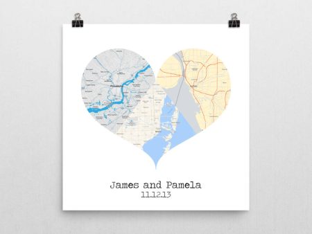 Map Heart Art Discount