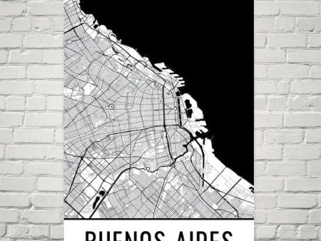 Buenos Aires Street Map Poster Fashion