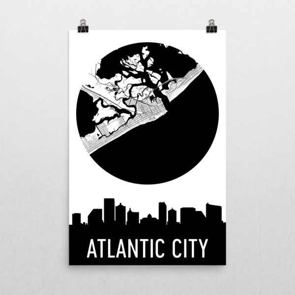 Atlantic City Skyline Silhouette Art Prints Online