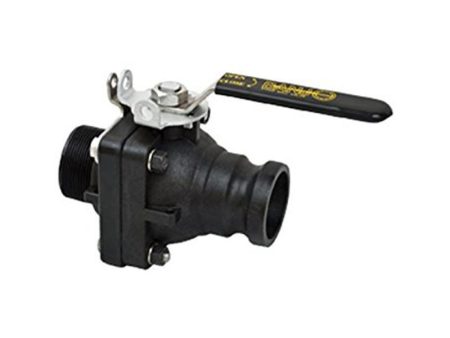 Banjo 2  Full Port Stubby Ball Valve with 2  FP Male Adapter x 2  Male NPT,  SS Ball, Stem & Handle Supply