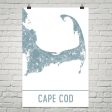 Cape Cod MA Street Map Poster Cheap