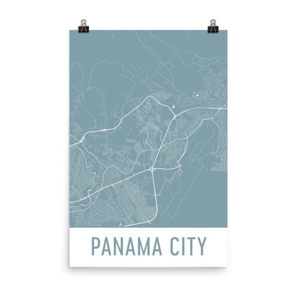 Panama City Street Map Poster Online