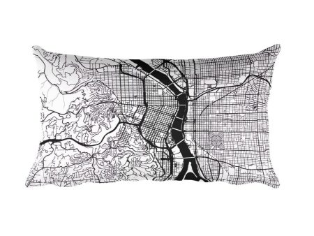 Portland OR Map Throw Pillow Online Hot Sale