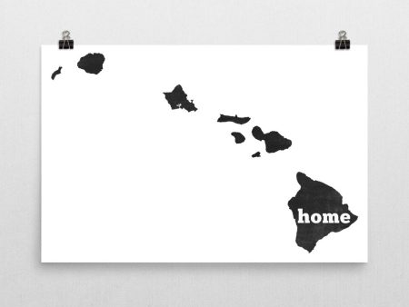 Hawaii Home State Map Art Cheap