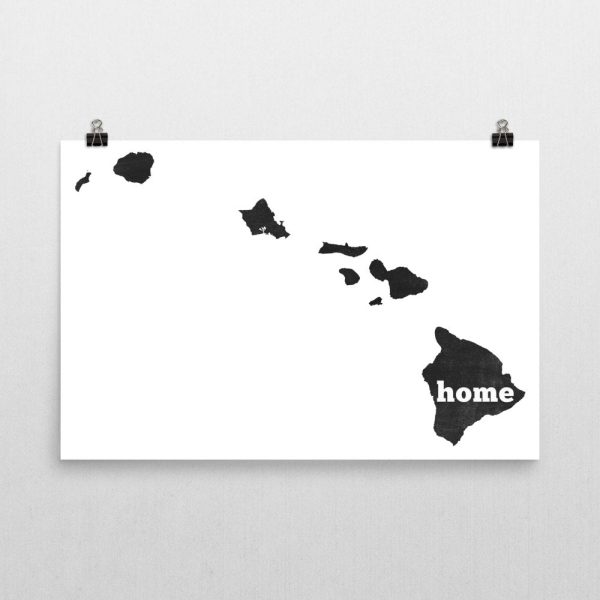 Hawaii Home State Map Art Cheap