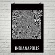 Indianapolis Neighborhood Typography Prints – Modern Map Art Online Hot Sale