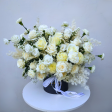 White Lisianthus Rose Polar Grand Bloombox For Sale