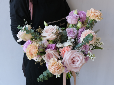 Quicksand Rose Lilac Bridal Bouquet Online now