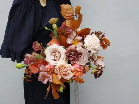 Autumn Quicksand Brownie Tulip Bridal Bouquet Online Sale