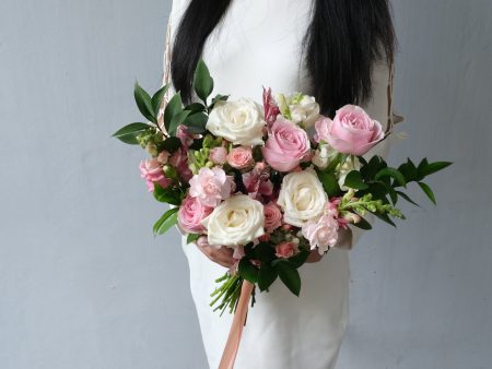 Sweet Pink Bridal Bouquet Cheap