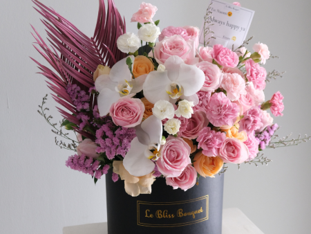 Pink Peach Orchid Grand Bloombox Online Sale