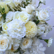 White Lisianthus Rose Polar Grand Bloombox For Sale