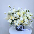 White Lisianthus Rose Polar Grand Bloombox For Sale