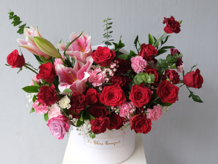 Red Rose & Lily Grand Bloombox For Discount