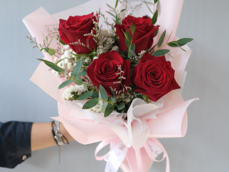 Red Explorer Rose Smallie Bouquet Sale