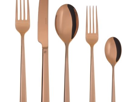 Linear 5-Piece Place Setting, Copper Sale