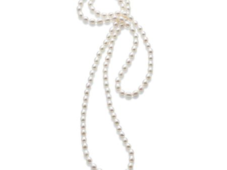 6mm Oval Baroque Pearl Rope Necklace Online